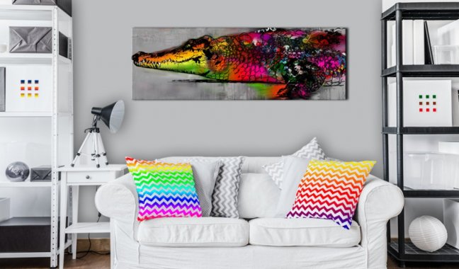 Obraz - Farebný aligátor