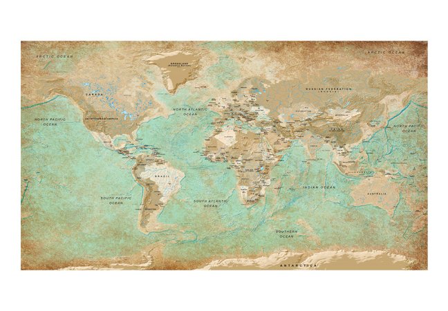 Fototapeta XXL - Mapa světa geografická