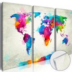 Obraz na akrylátovom skle - Mapa sveta: Explózia farieb