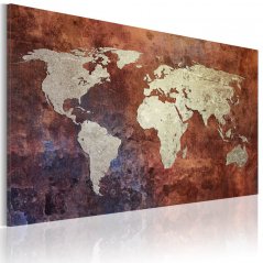 Obraz - Hrdzavá mapa sveta