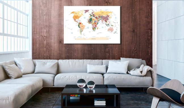 Obraz na korku - Mapa světa