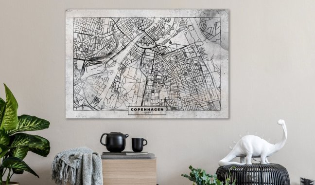 Obraz na korku - Mapa Kodane