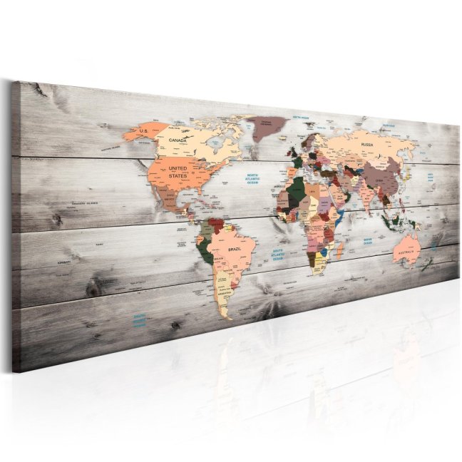 Obraz - Mapy světa: Dřevěné cesty