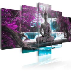 Obraz - Vodopád a Buddha