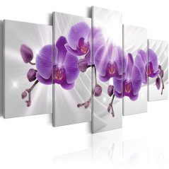 Obraz - Abstraktná záhrada: Fialové orchidey