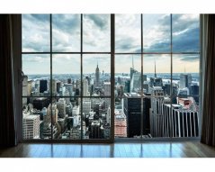 Fototapeta - Pohled z okna na Manhattan