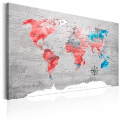 Obraz - Mapa světa: Červená mapa světa