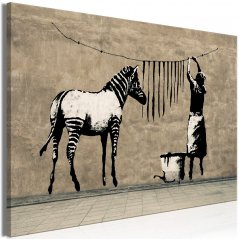 Obraz - Banksy: Mytí zebry na betonu