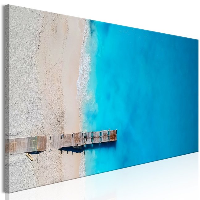 Obraz - Moře a dřevěný most - modré