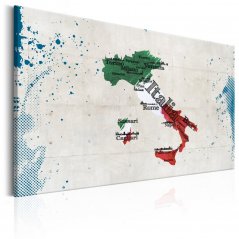 Obraz - Mapa: Itálie