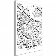 Obraz - Mapa Amsterdamu