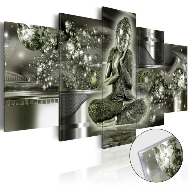 Obraz na akrylátovém skle - Smaragdový Buddha