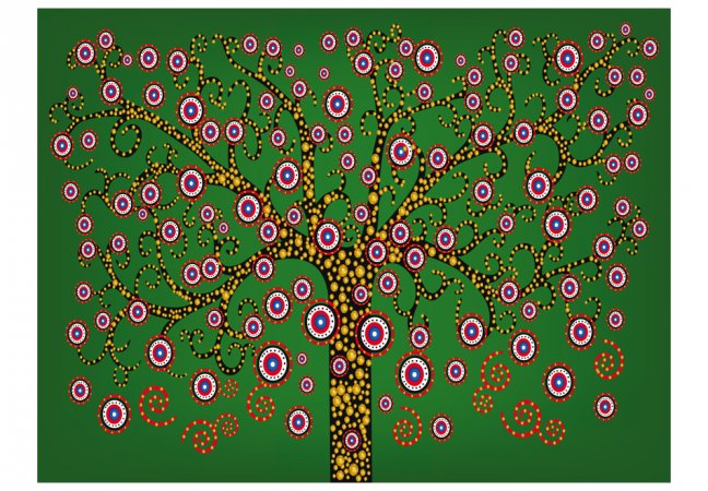 Fototapeta - Abstrakcia: strom (zelený)