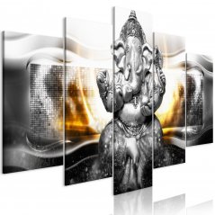 Obraz - Buddha Styl - stříbrný
