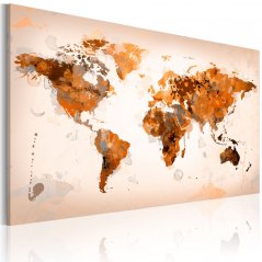 Obraz - Mapa světa - Pouštní bouře II