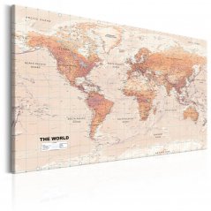Obraz - Mapa světa: Oranžový svět