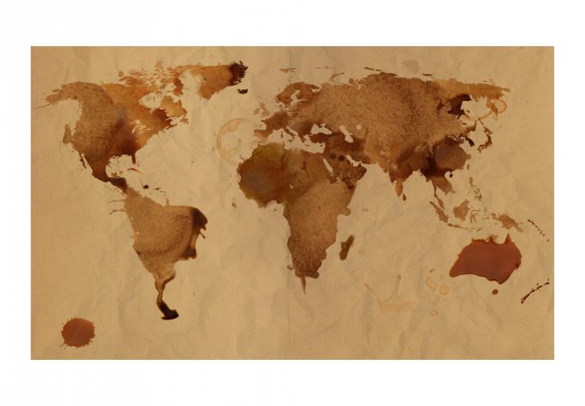 Fototapeta - Čajová mapa světa II