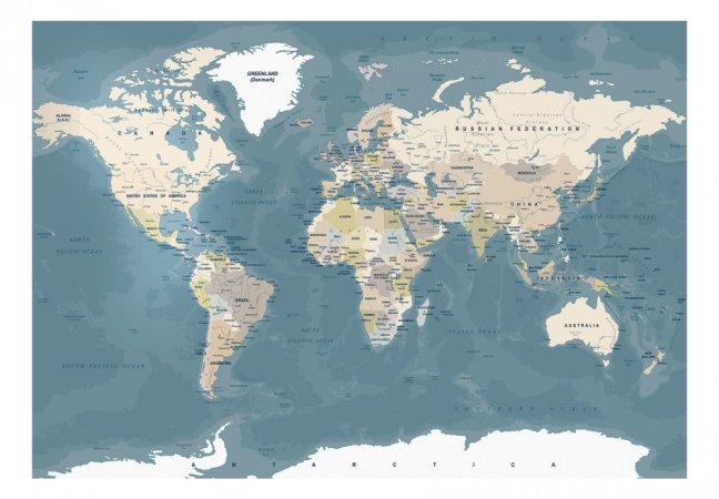 Fototapeta - Vintage mapa světa