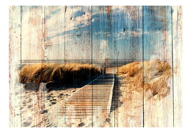 Samolepiaca fototapeta - Drevená pláž
