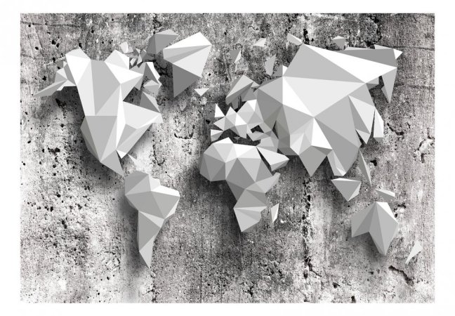 Samolepiaca fototapeta - Mapa sveta: Origami