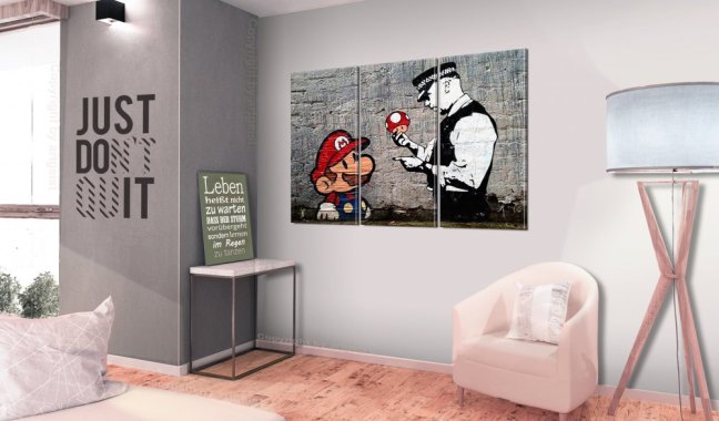 Obraz - Super Mario houbový policista od Banksyho