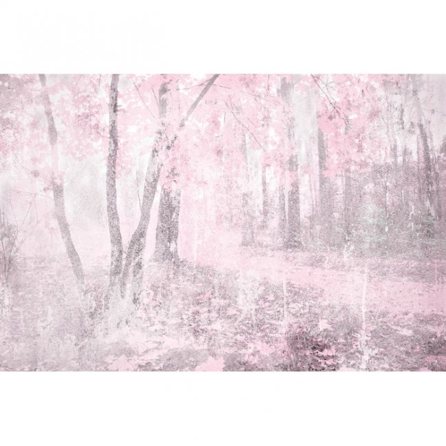 Fototapeta - Abstraktný ružový les
