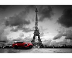 Fototapeta - Retro auto v Paříží