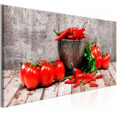 Obraz - Červená zelenina a beton
