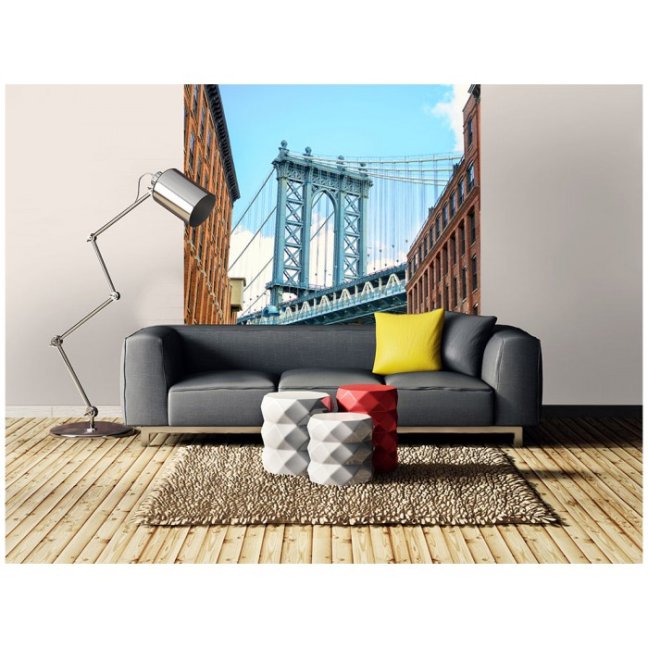 Fototapeta - Most v Manhattanu