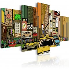 Obraz - Kreslené ulice New Yorku