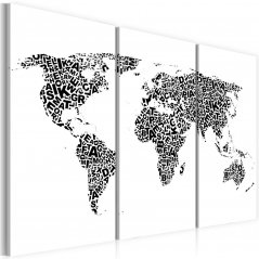 Obraz - Mapa sveta - abeceda