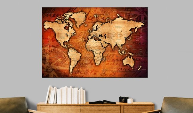 Korková nástěnka - Jantarový svět - Mapa