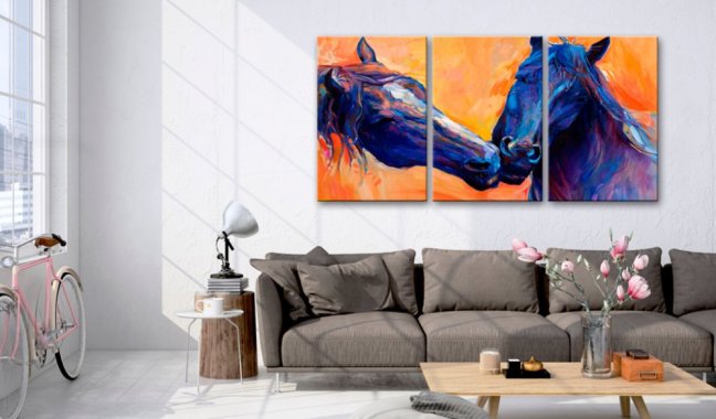 Obraz - Modří koně