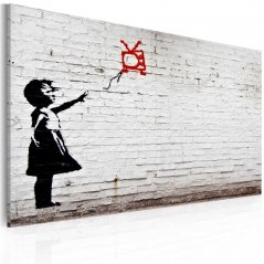 Obraz - Dívka s televizí (Banksy)