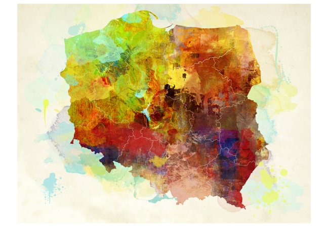 Fototapeta - Mapa (Polsko)