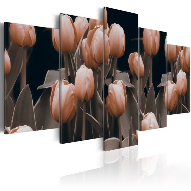 Obraz - Tulipány v sépiové barvě