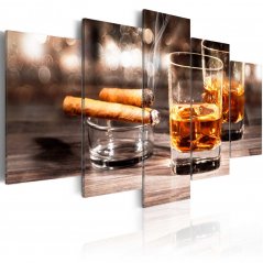 Obraz - Doutník a whisky