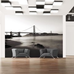 Fototapeta - San Francisco: most Golden Gate v černé a bílé