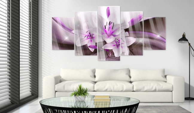 Obraz na akrylátovém skle - Fialová pouštní lilie