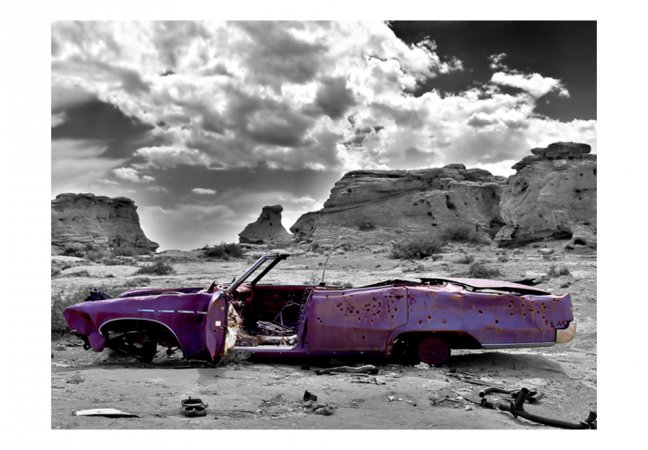 Fototapeta - Retro autá na púšti Colorada