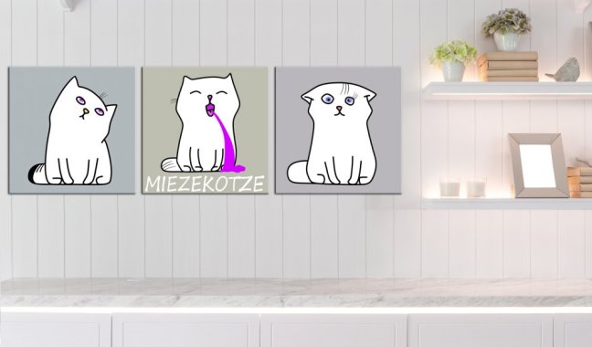 Obraz - Zvracející kočičky: Kočičí trio