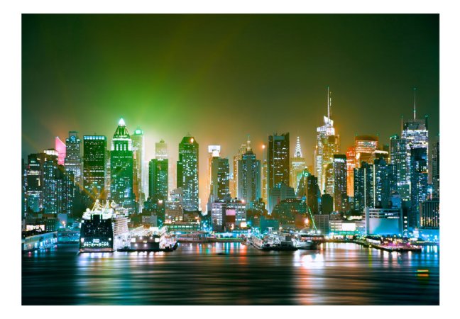 Fototapeta - NY: Osvětlený přístav