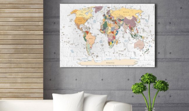 Korková nástěnka - Hradby světa - Mapa
