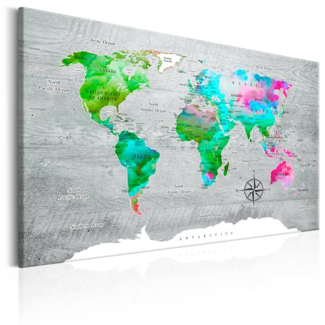 Obraz - Mapa světa: Zelený ráj