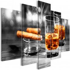 Obraz - Cigary a whisky
