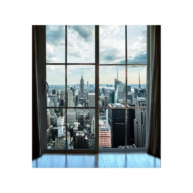 Fototapeta - Pohled z okna na Manhattan