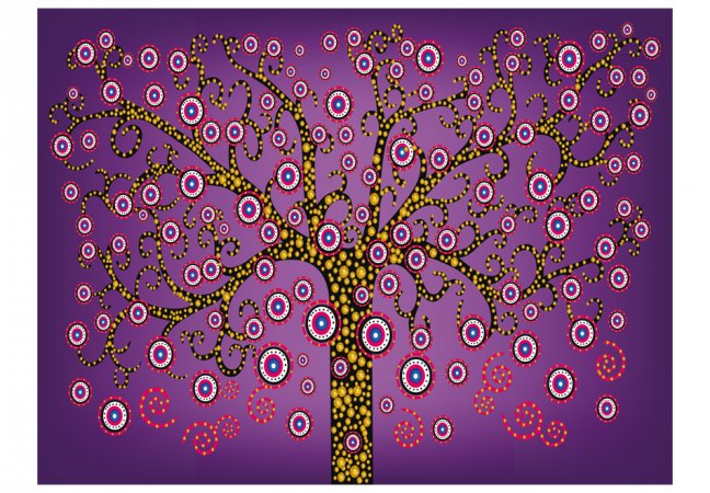 Fototapeta - Abstrakce: strom (fialový)