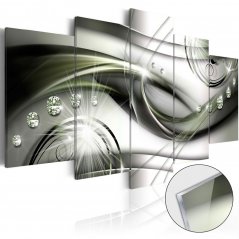 Obraz na akrylátovém skle - Vlna zelené záře