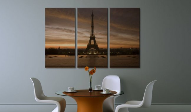 Obraz - Eiffelova věž za soumraku