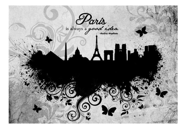 Fototapeta - Paříž je vždy dobrý nápad - černobíle